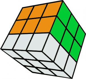 Deuxième couronne du Rubik's Cube terminée